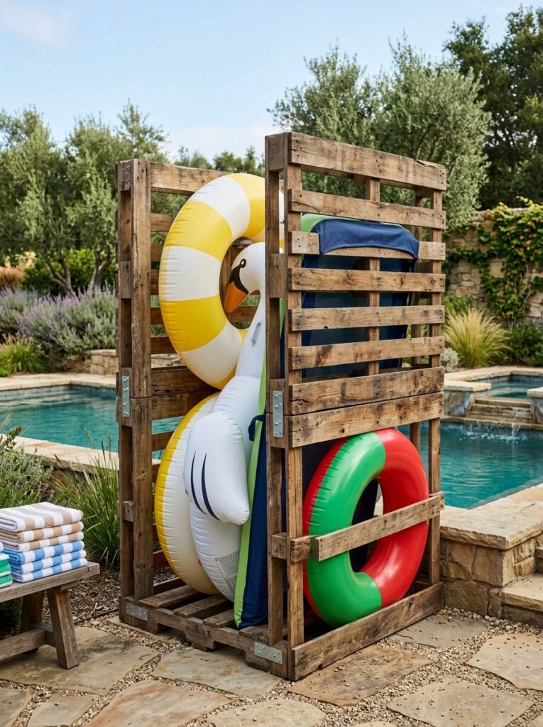 DIY Pool Storage Ideas