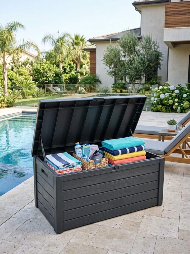 Pool Towel Storage Ideas