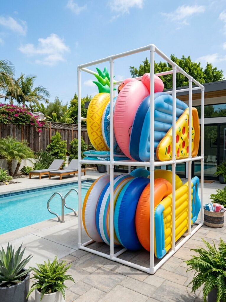 DIY Pool Storage Ideas