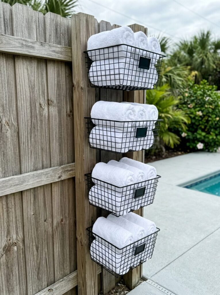 Pool Towel Storage Ideas