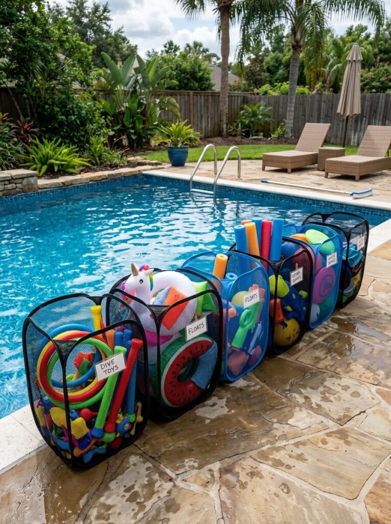 DIY Pool Storage Ideas