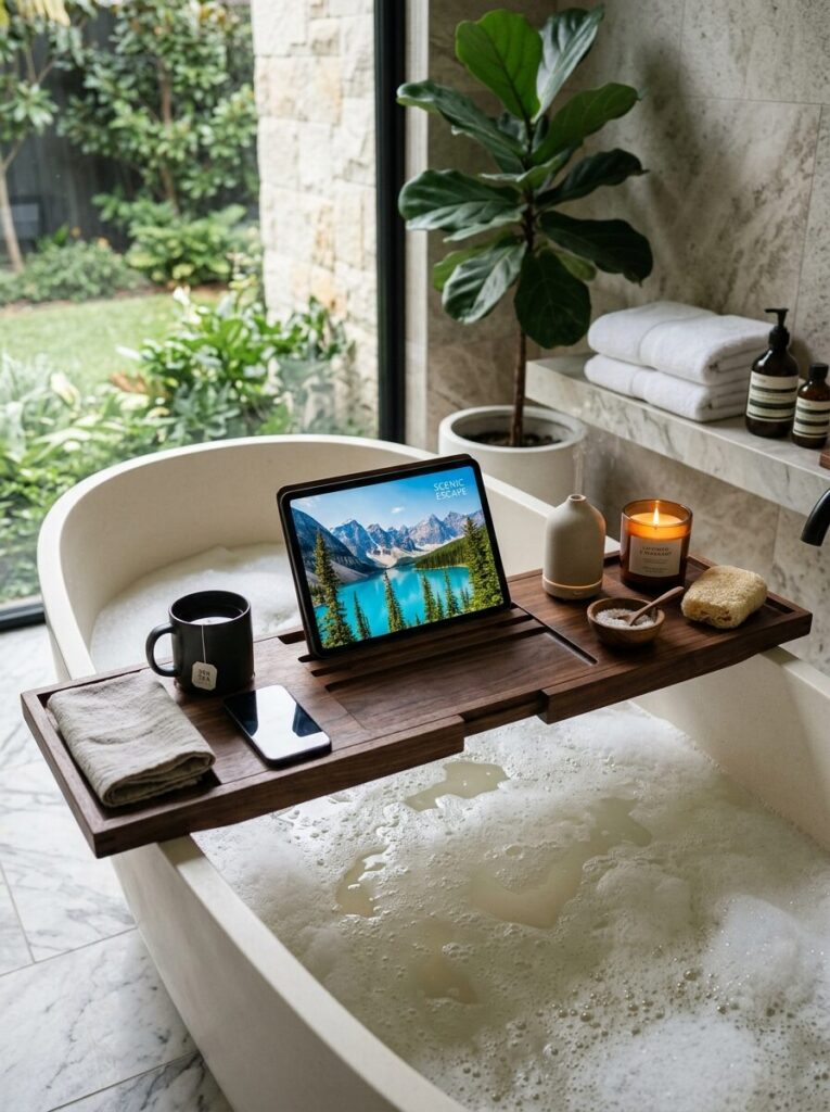 DIY Bathtub Tray Ideas