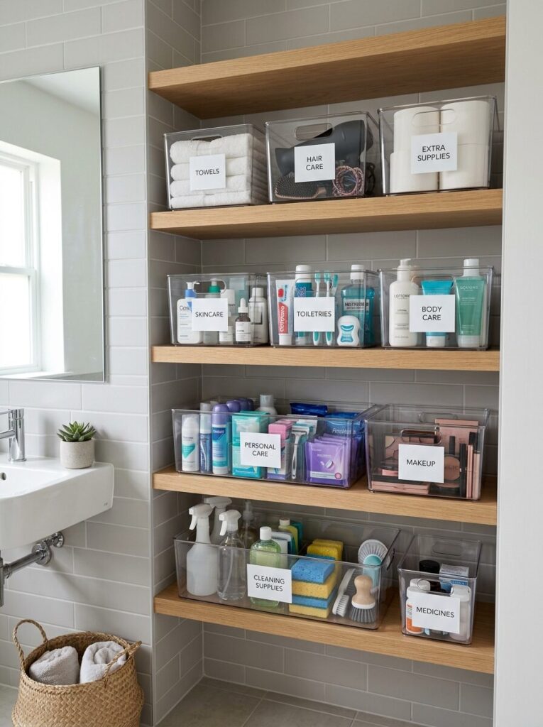 Dorm Bathroom Organization