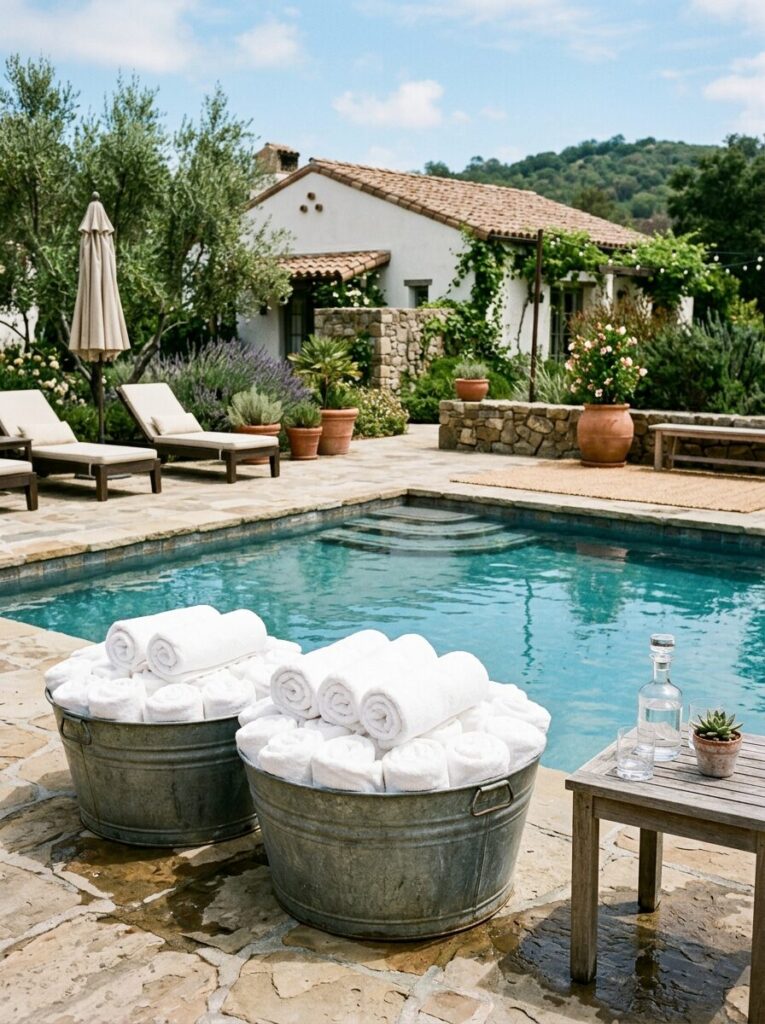 Pool Towel Storage Ideas