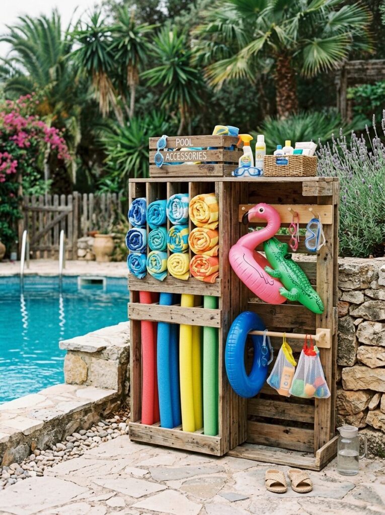 Pool Towel Storage Ideas