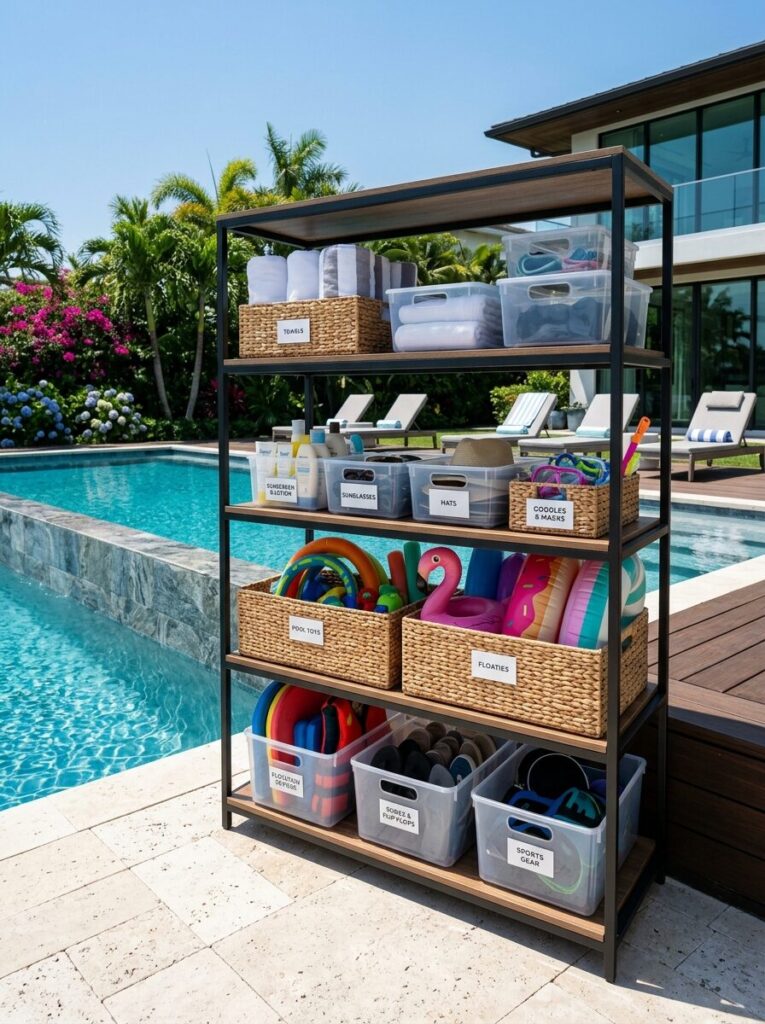 DIY Pool Storage Ideas