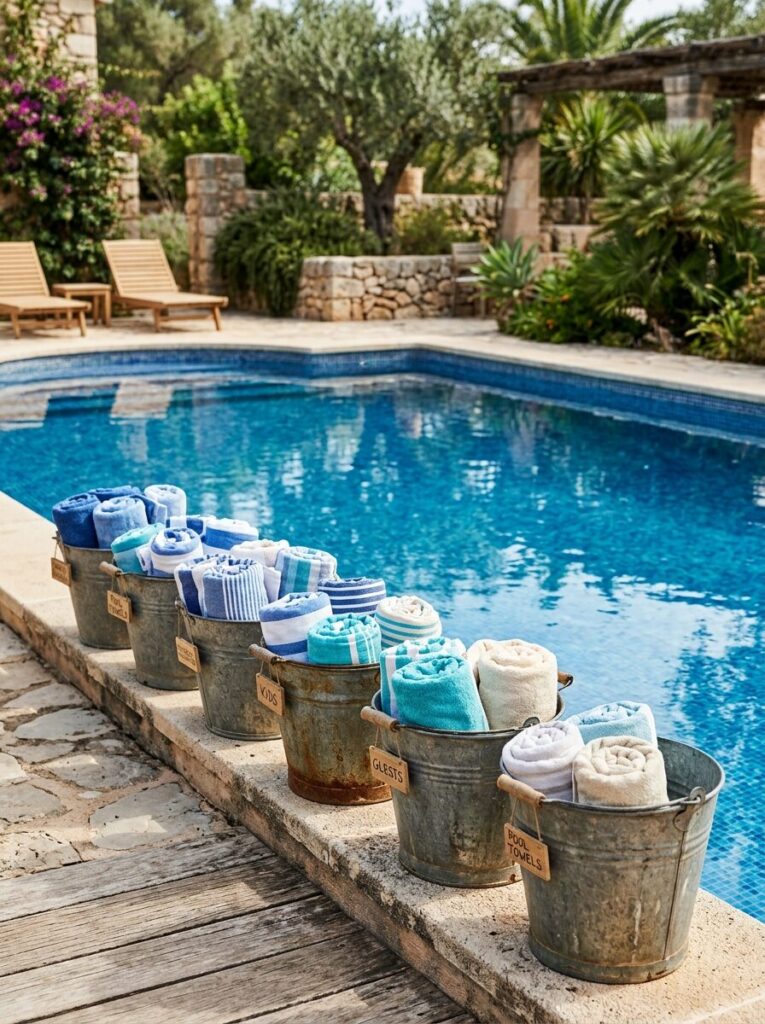 Pool Towel Storage Ideas