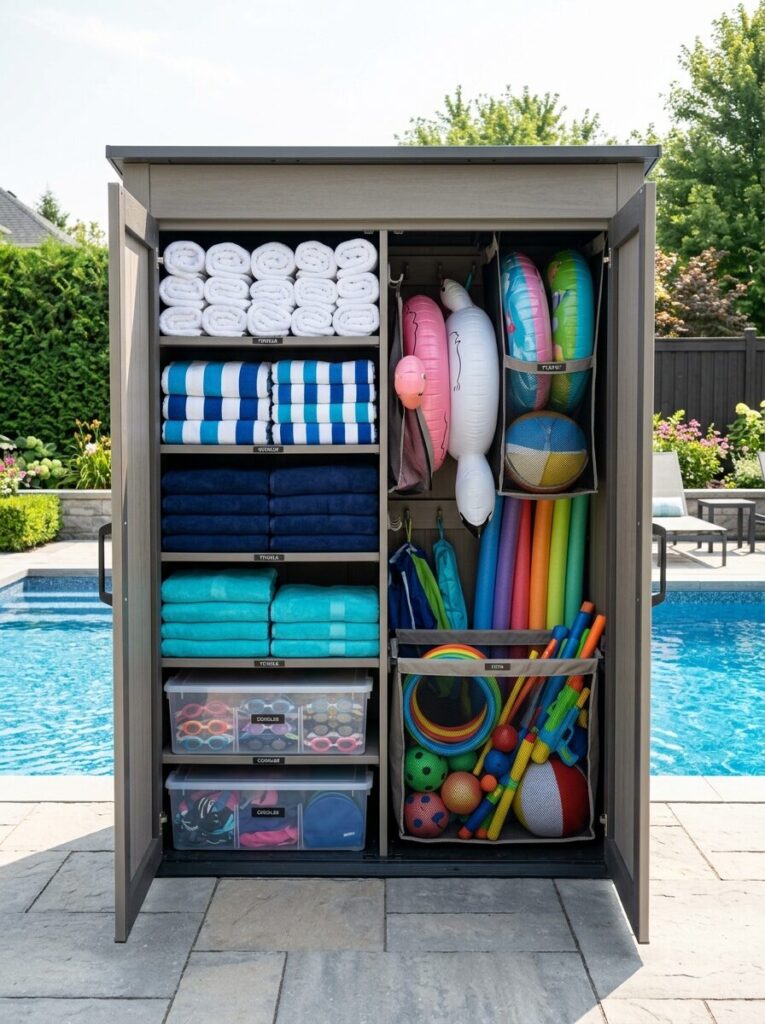 Pool Towel Storage Ideas
