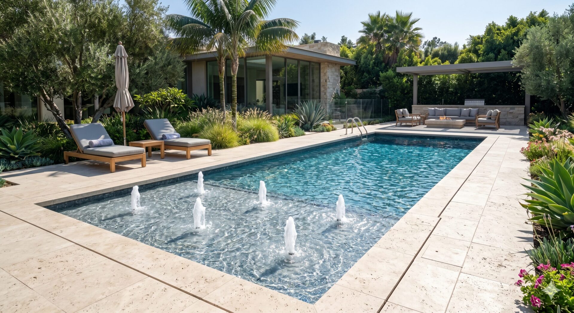 15 Rectangle Pool With Tanning Ledge Ideas That Make Your Backyard Feel Like a Luxury Resort