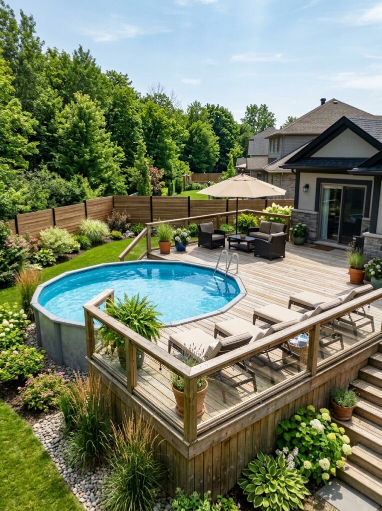 Above-Ground Pool Deck Ideas