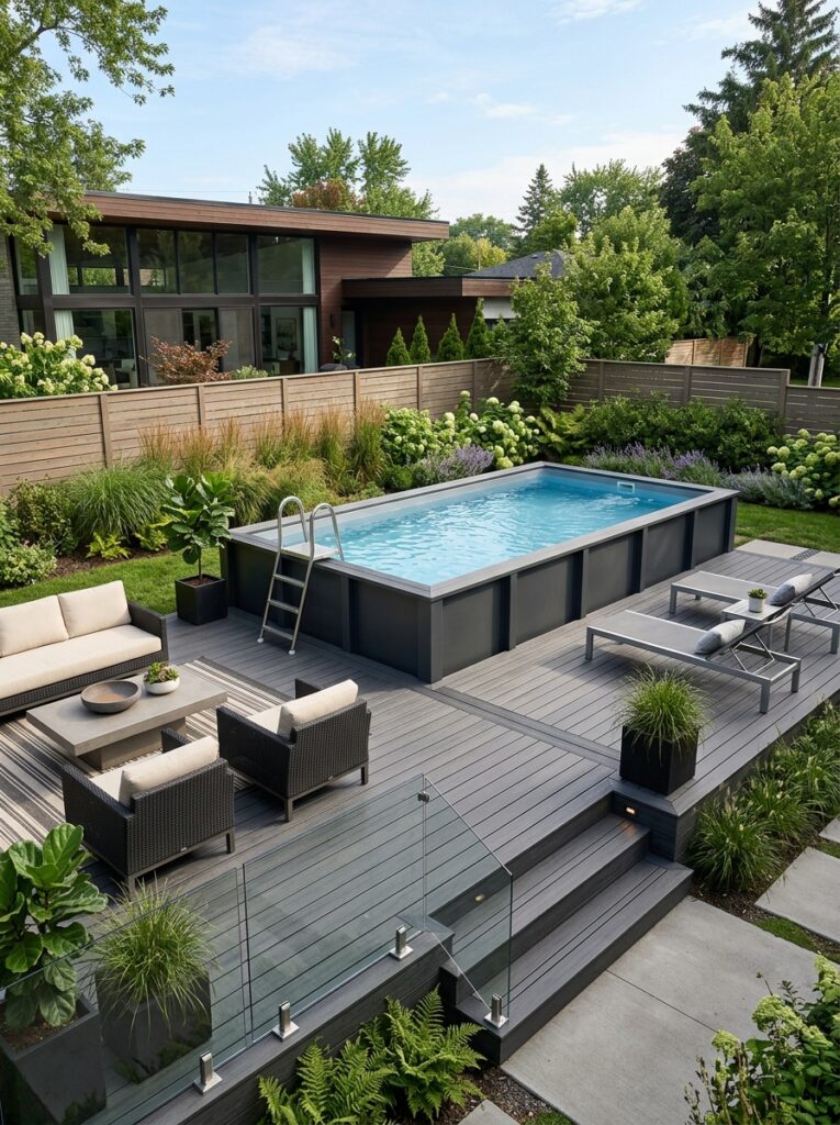 Above-Ground Pool Deck Ideas