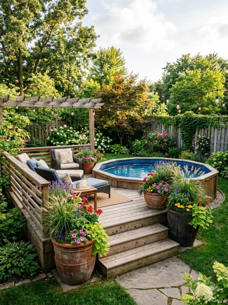 Above-Ground Pool Deck Ideas