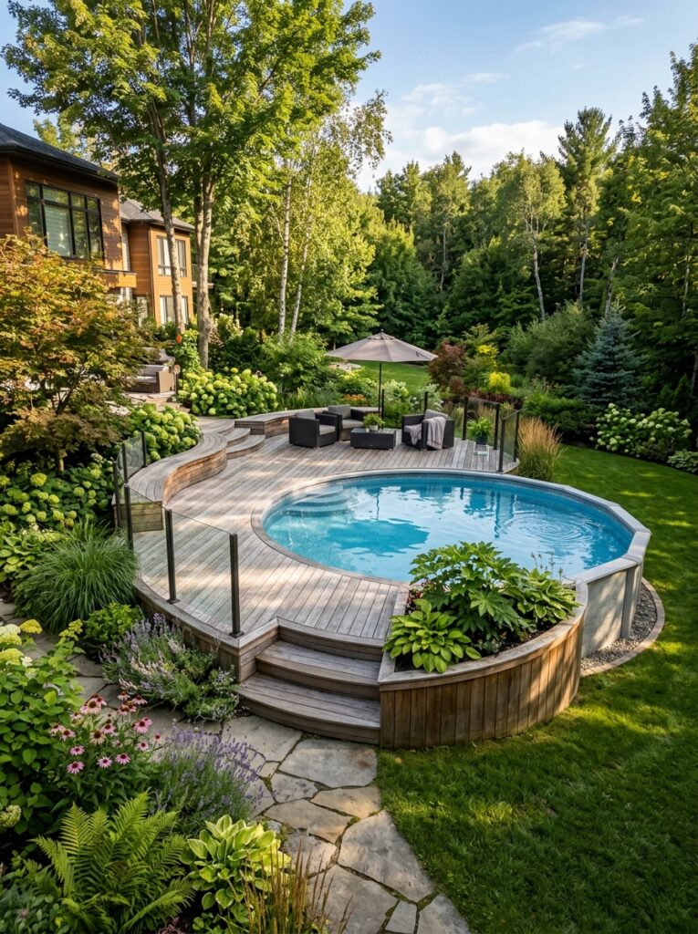 Above-Ground Pool Deck Ideas