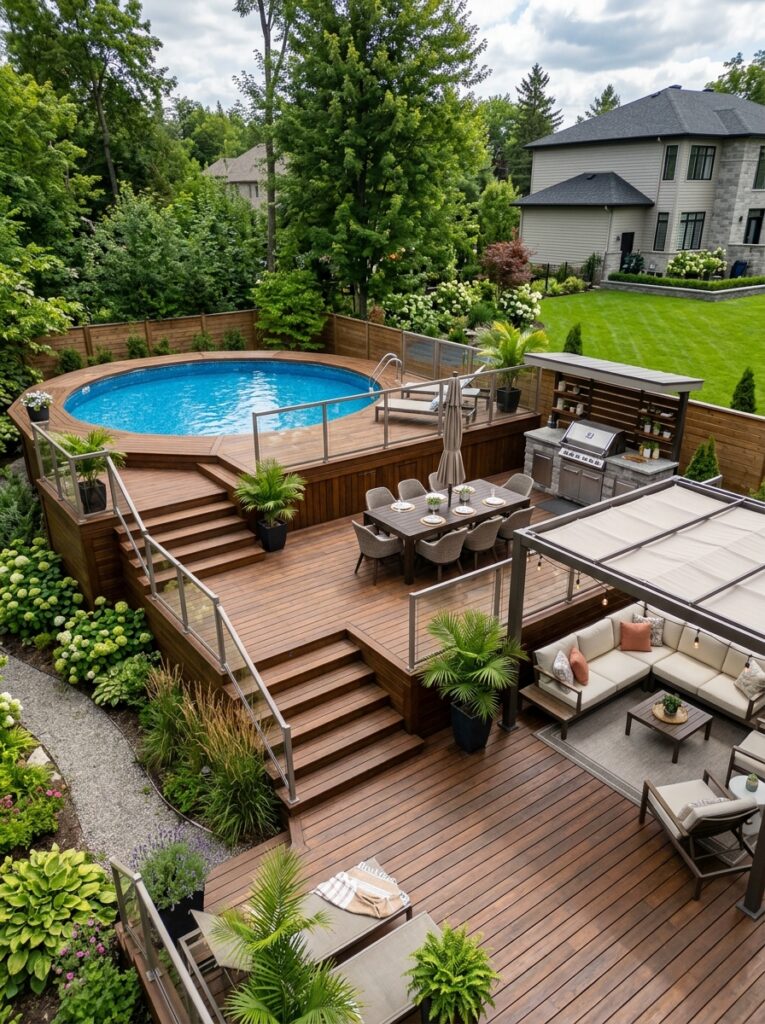 Above-Ground Pool Deck Ideas