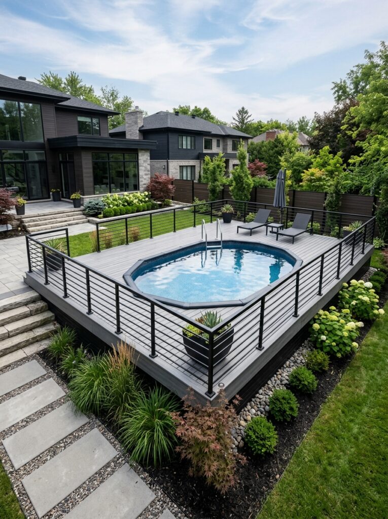 Above-Ground Pool Deck Ideas