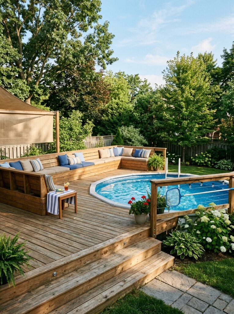 Above-Ground Pool Deck Ideas