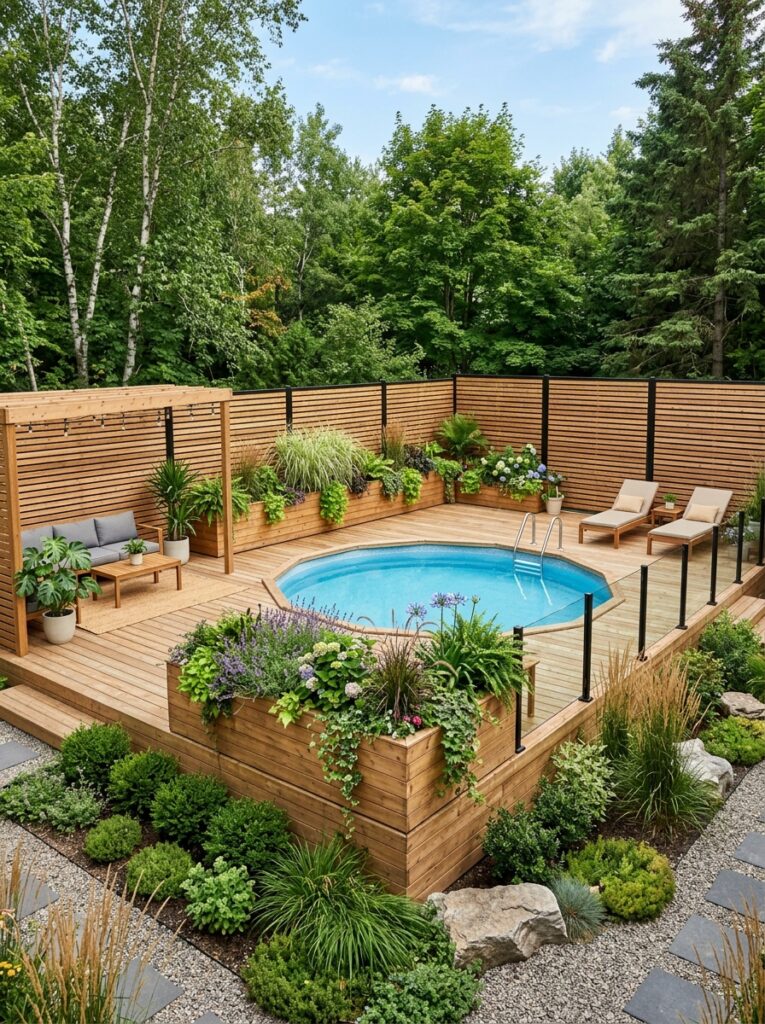 Above-Ground Pool Deck Ideas