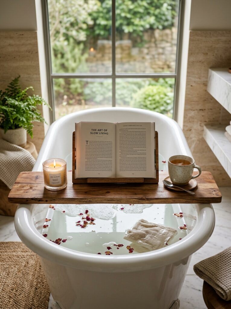 Wooden Bathtub Tray Ideas