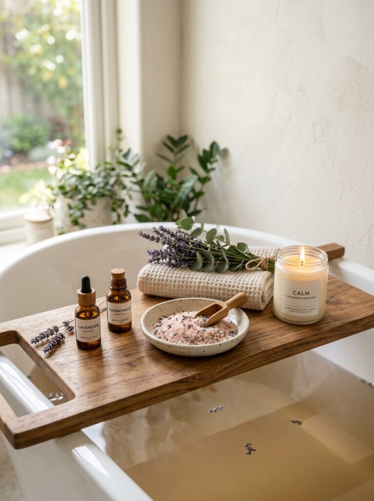 Wooden Bathtub Tray Ideas