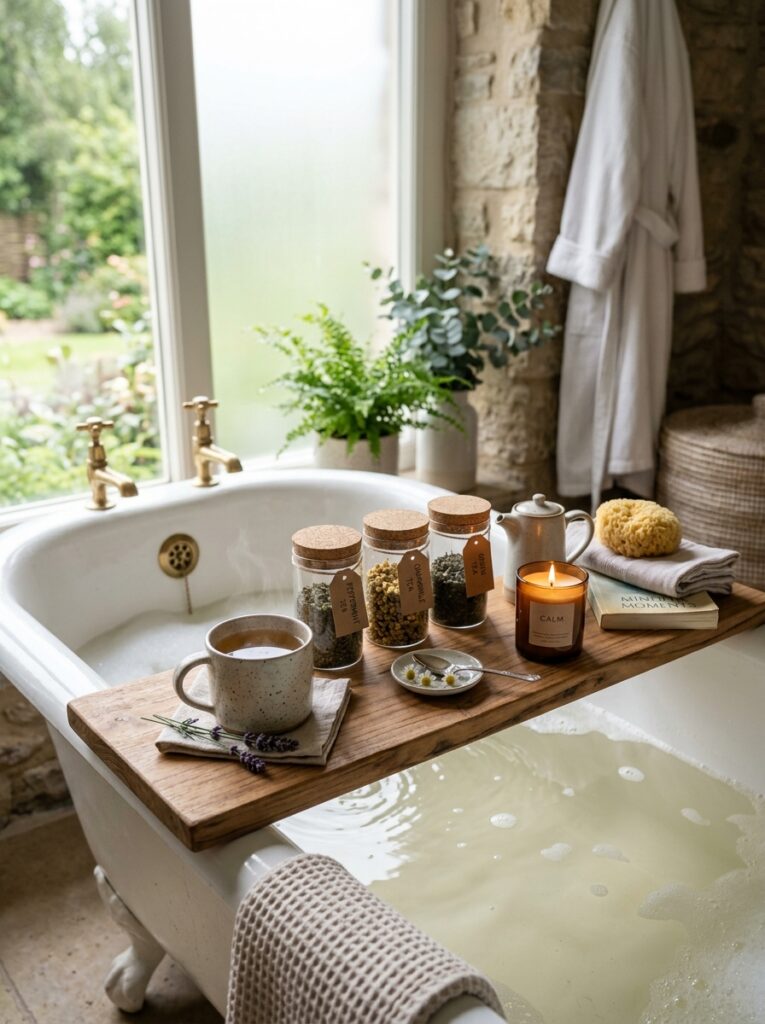 Wooden Bathtub Tray Ideas