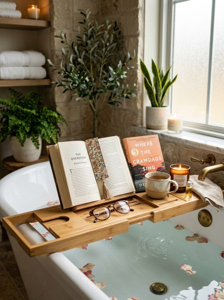 Wooden Bathtub Tray Ideas