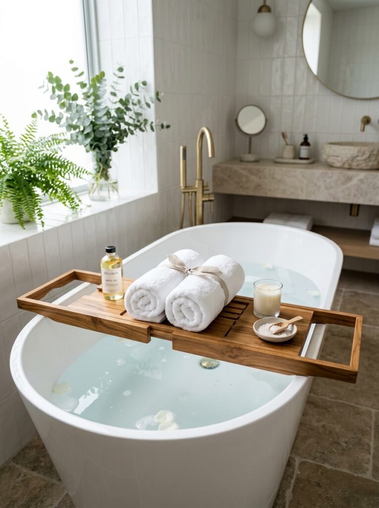 Wooden Bathtub Tray Ideas