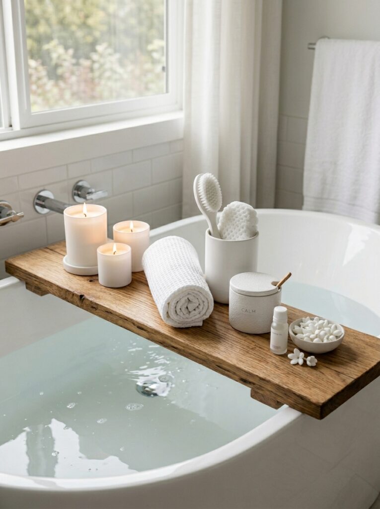 Wooden Bathtub Tray Ideas