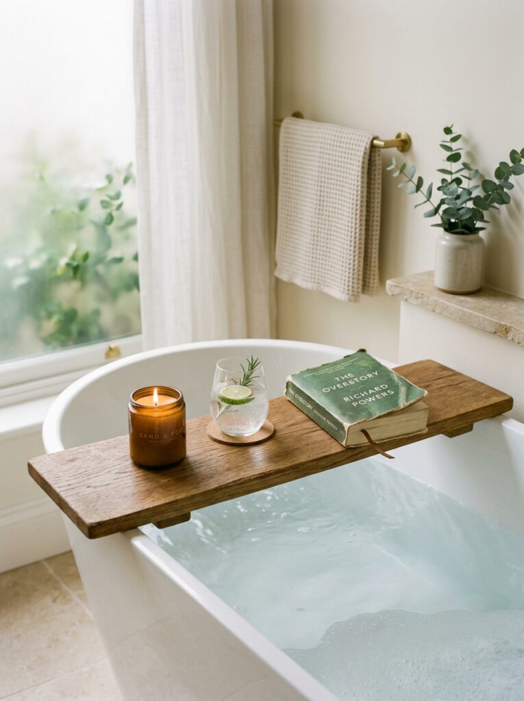 Wooden Bathtub Tray Ideas