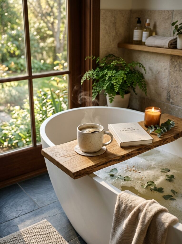 Wooden Bathtub Tray Ideas
