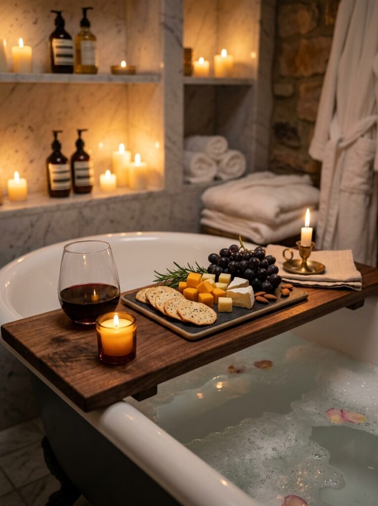 Wooden Bathtub Tray Ideas