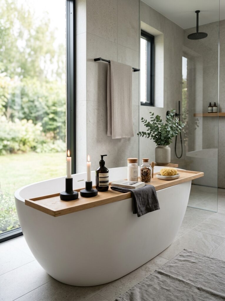 Wooden Bathtub Tray Ideas