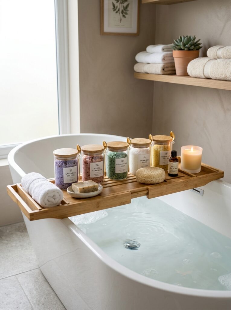 Wooden Bathtub Tray Ideas