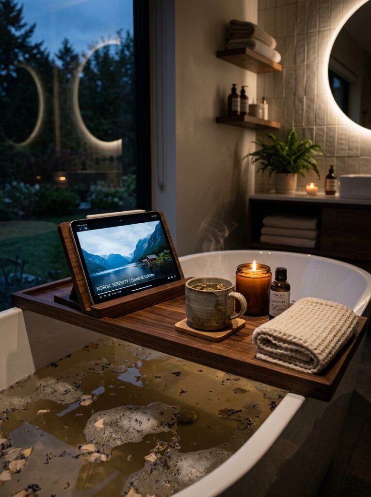 Wooden Bathtub Tray Ideas
