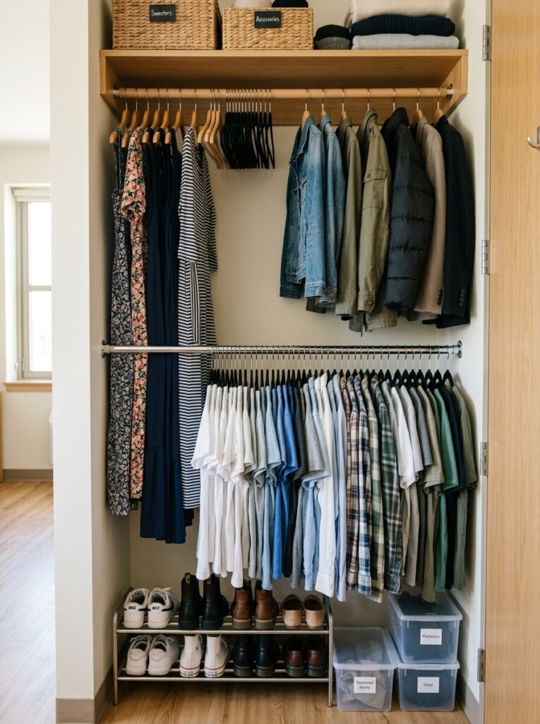 Dorm Closet Organization Ideas