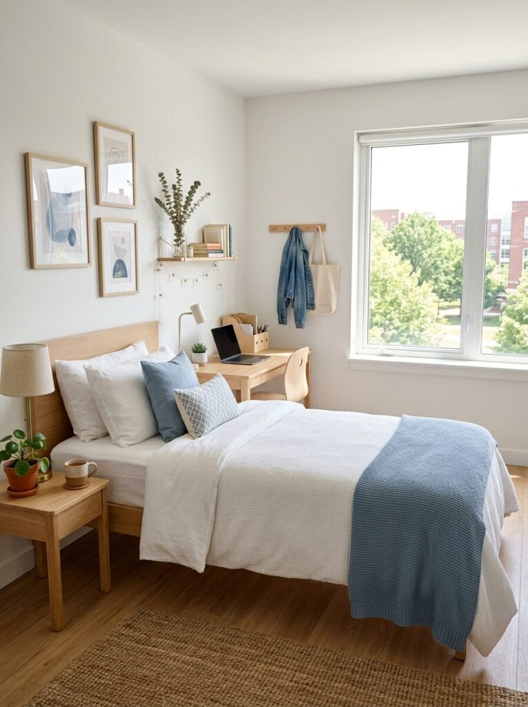 Blue and White Dorm Room Ideas