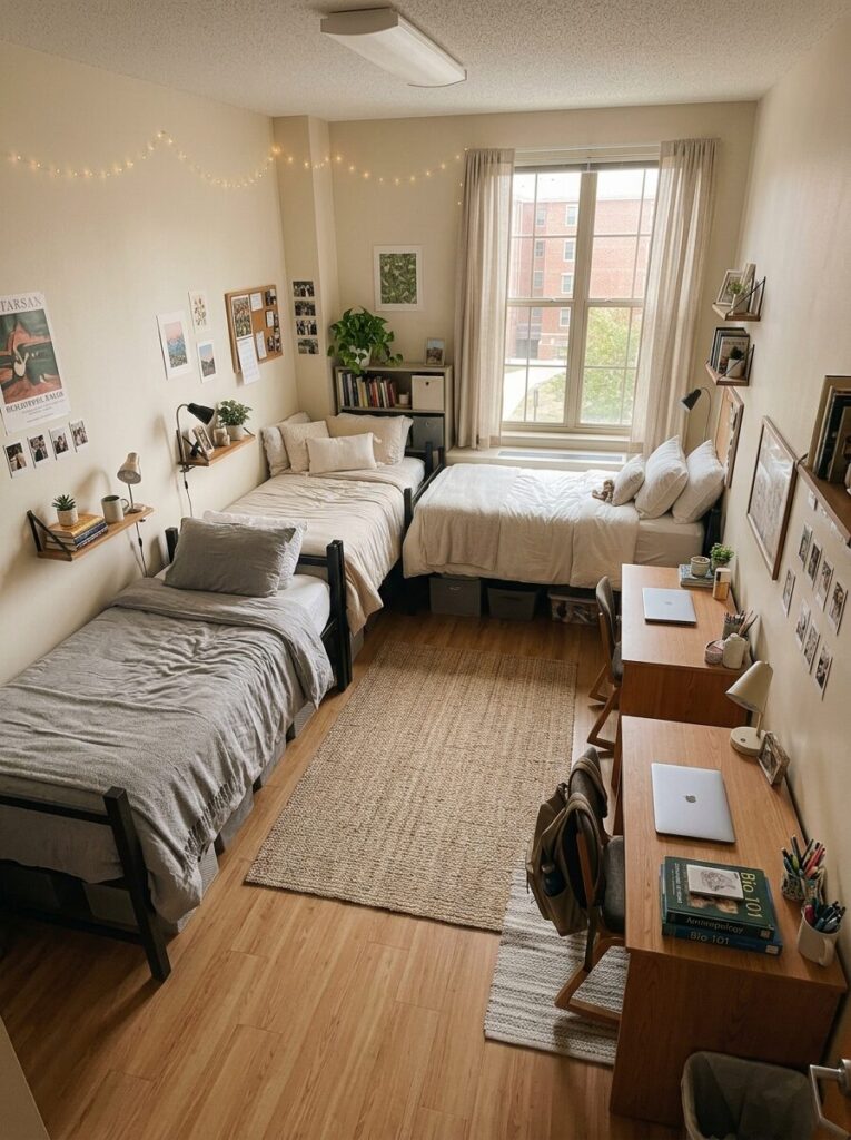 Triple Dorm Room Ideas