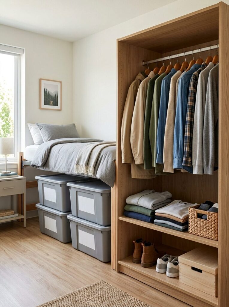 Dorm Closet Organization Ideas
