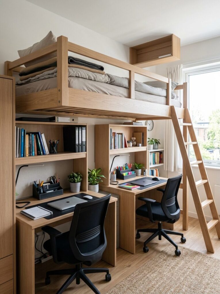 Triple Dorm Room Ideas
