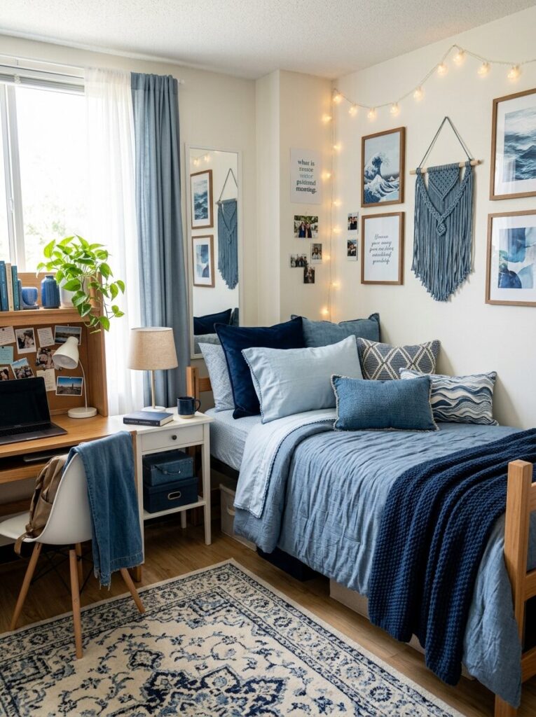 Blue Dorm Room Ideas for Girls College