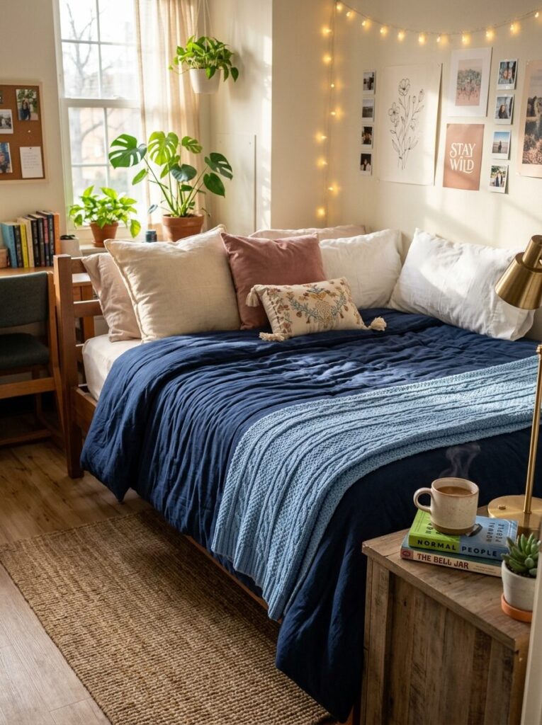 Blue Dorm Room Ideas for Girls College