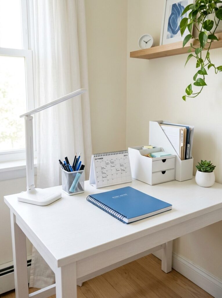 Blue and White Dorm Room Ideas