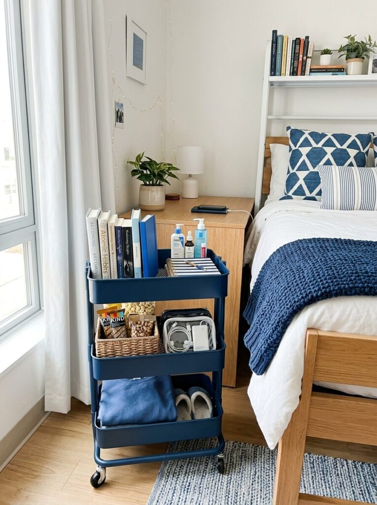 Blue and White Dorm Room Ideas