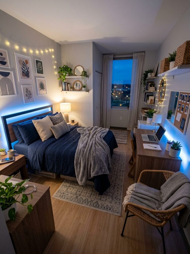 Blue Dorm Room Ideas for Girls College
