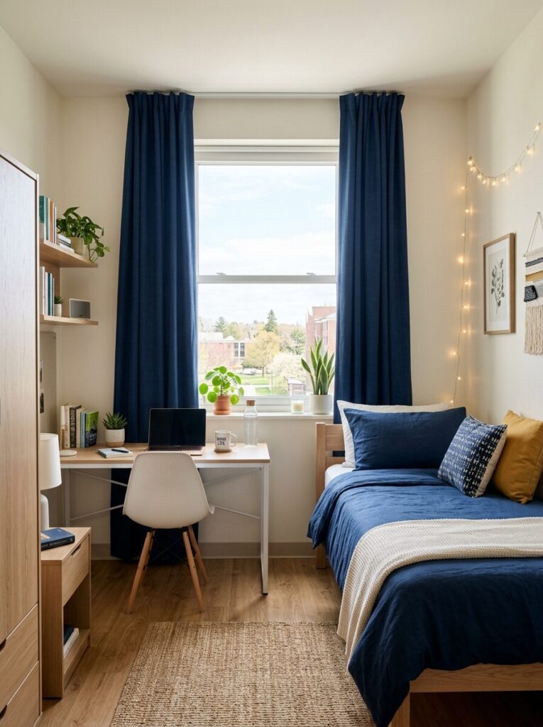 Blue Dorm Room Ideas for Girls College