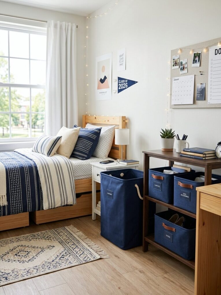 Blue Dorm Room Ideas for Girls College