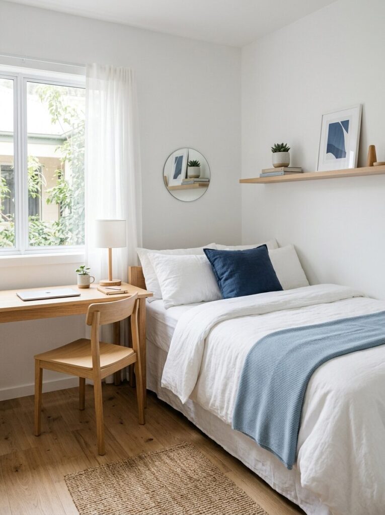 Blue and White Dorm Room Ideas