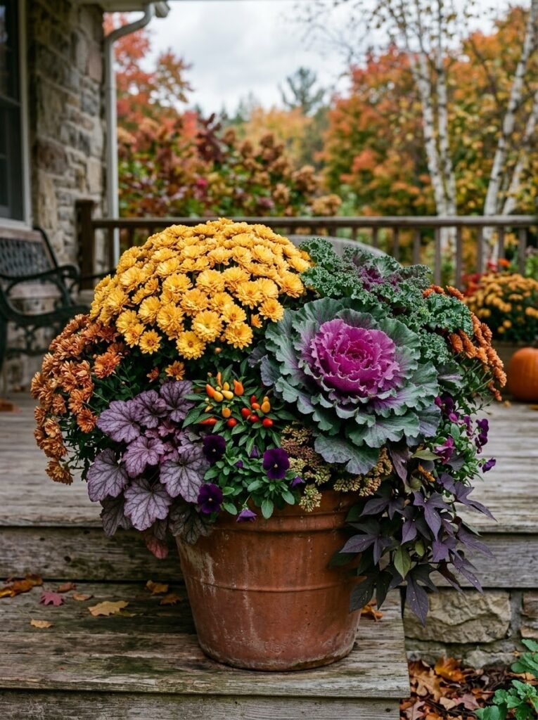 Fall Planter Ideas for Front Porches