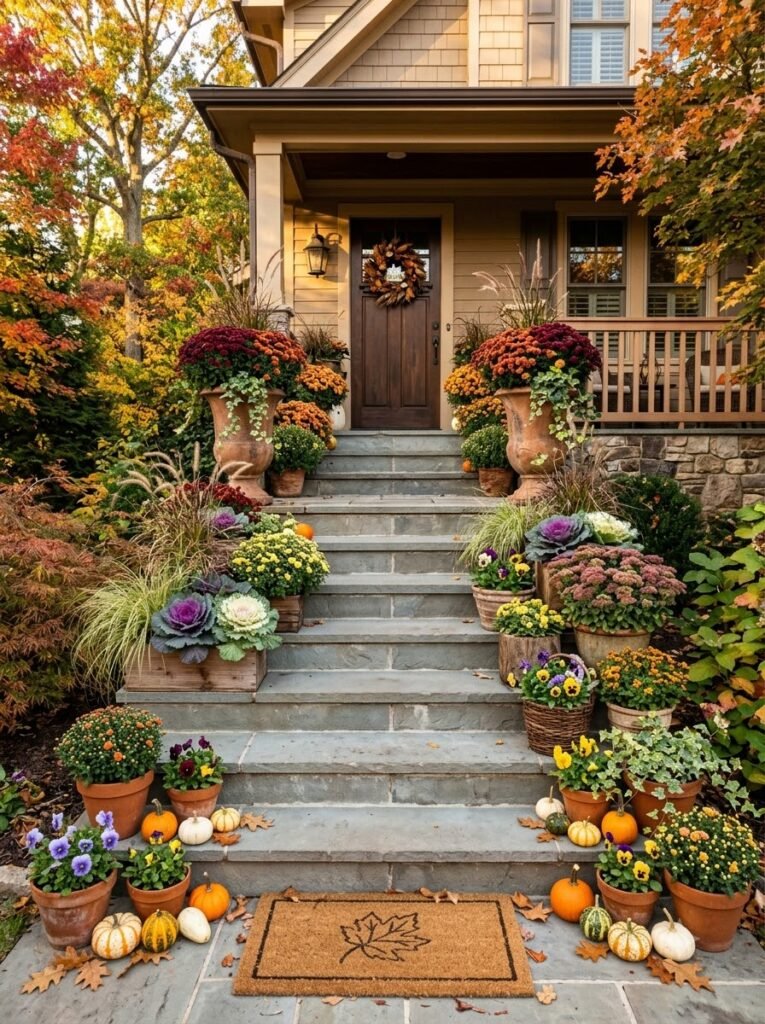 Fall Planter Ideas for Front Porches
