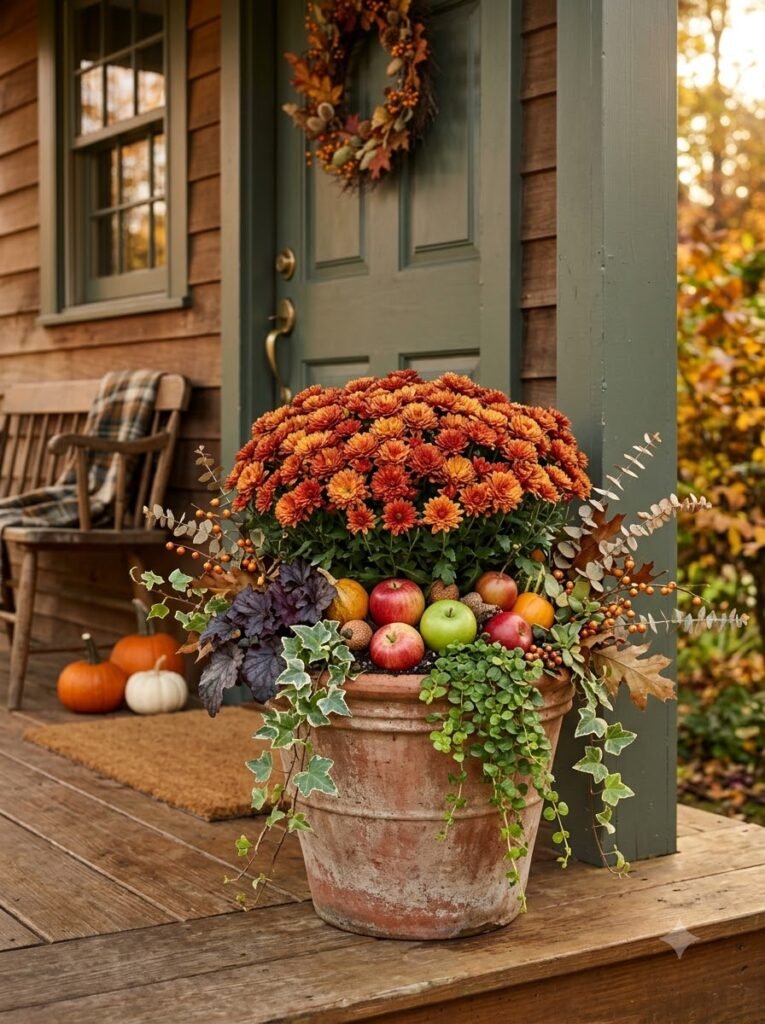 Fall Planter Ideas for Front Porches