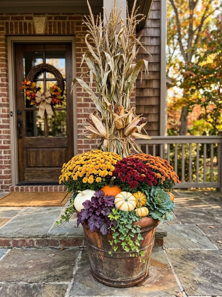 Fall Planter Ideas for Front Porches
